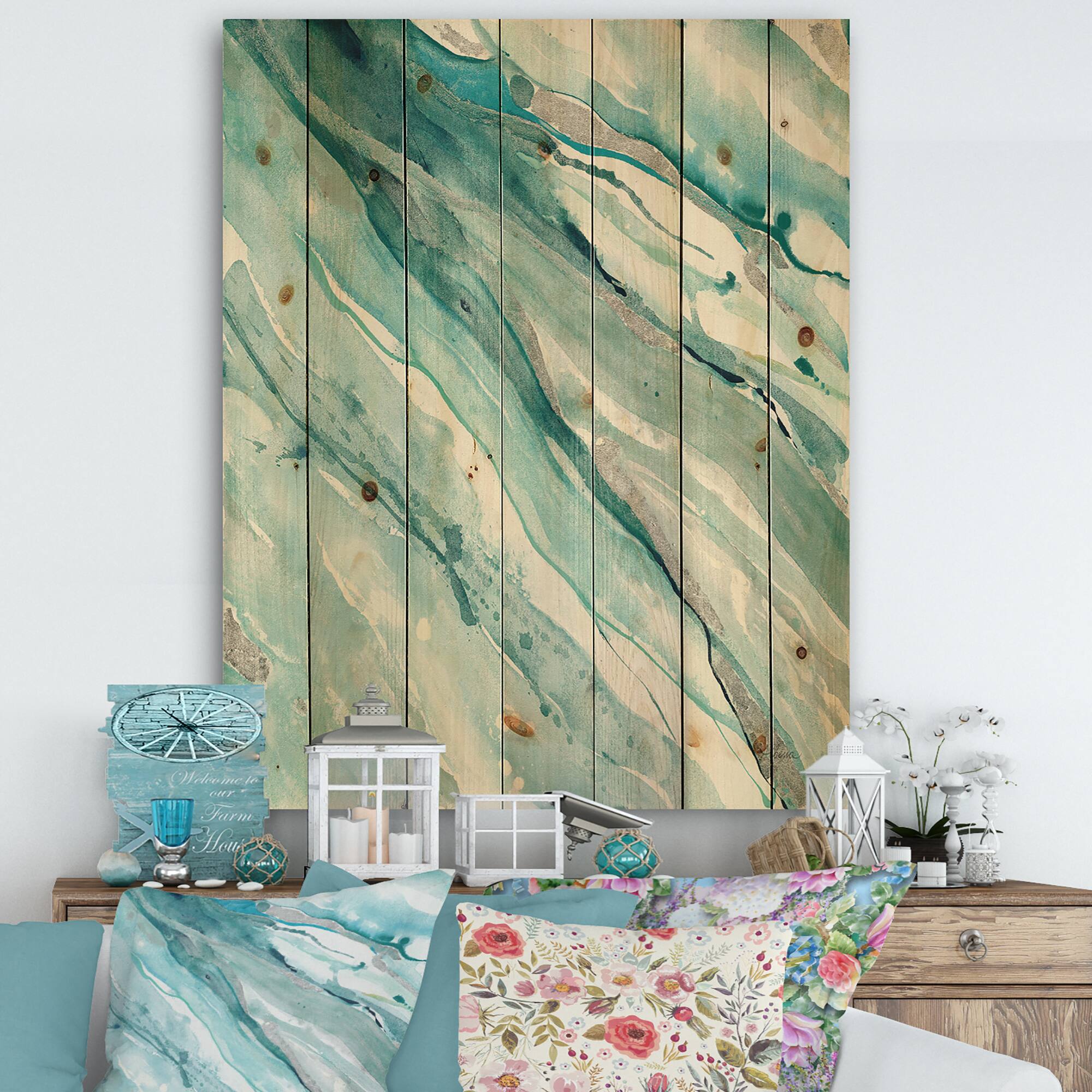 Designart - Silver Springs II Blue Green
